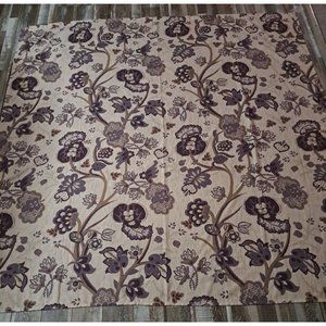 Target Home Fabric Shower Curtain Beige Purple Wild Floral Garden Contemporary